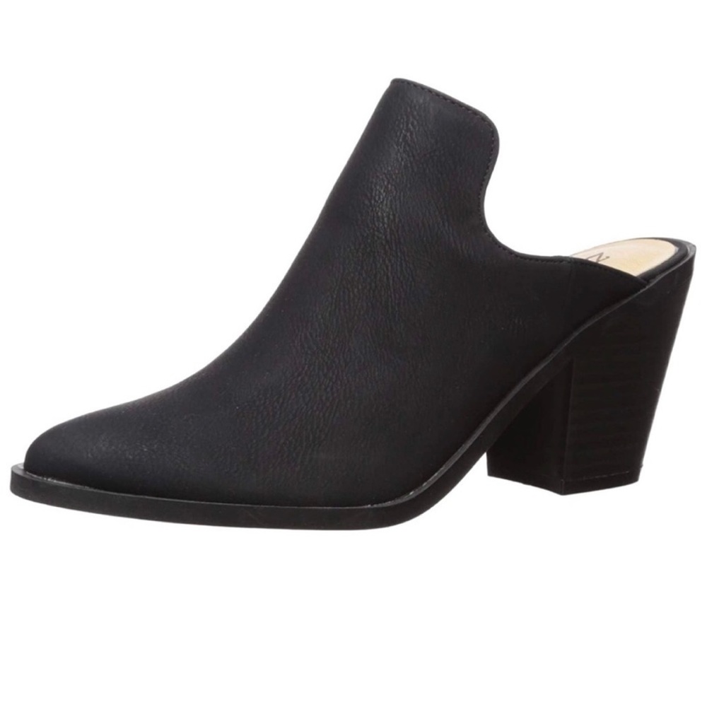 Zigisoho Mule Heel Boots Black Slip on